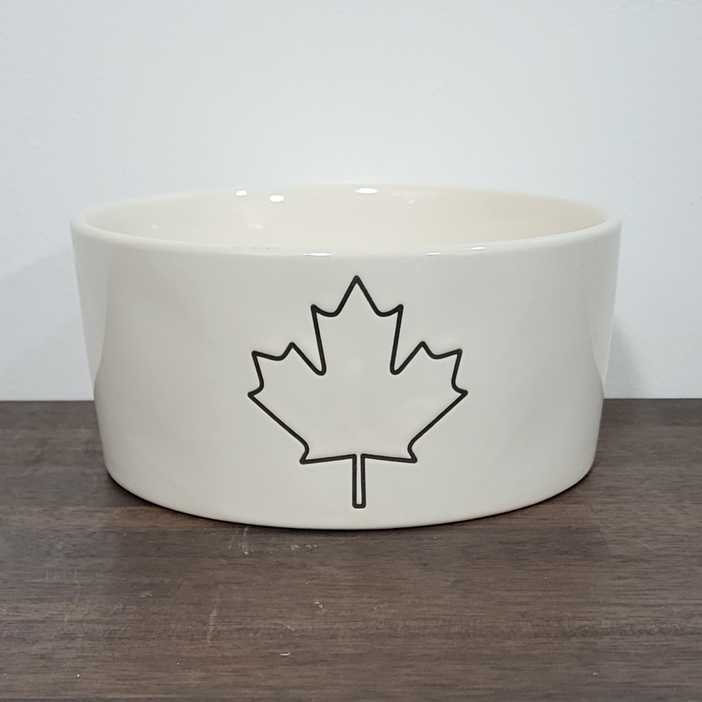 Rae Dunn Ceramic Bowl with Maple Leaf Design